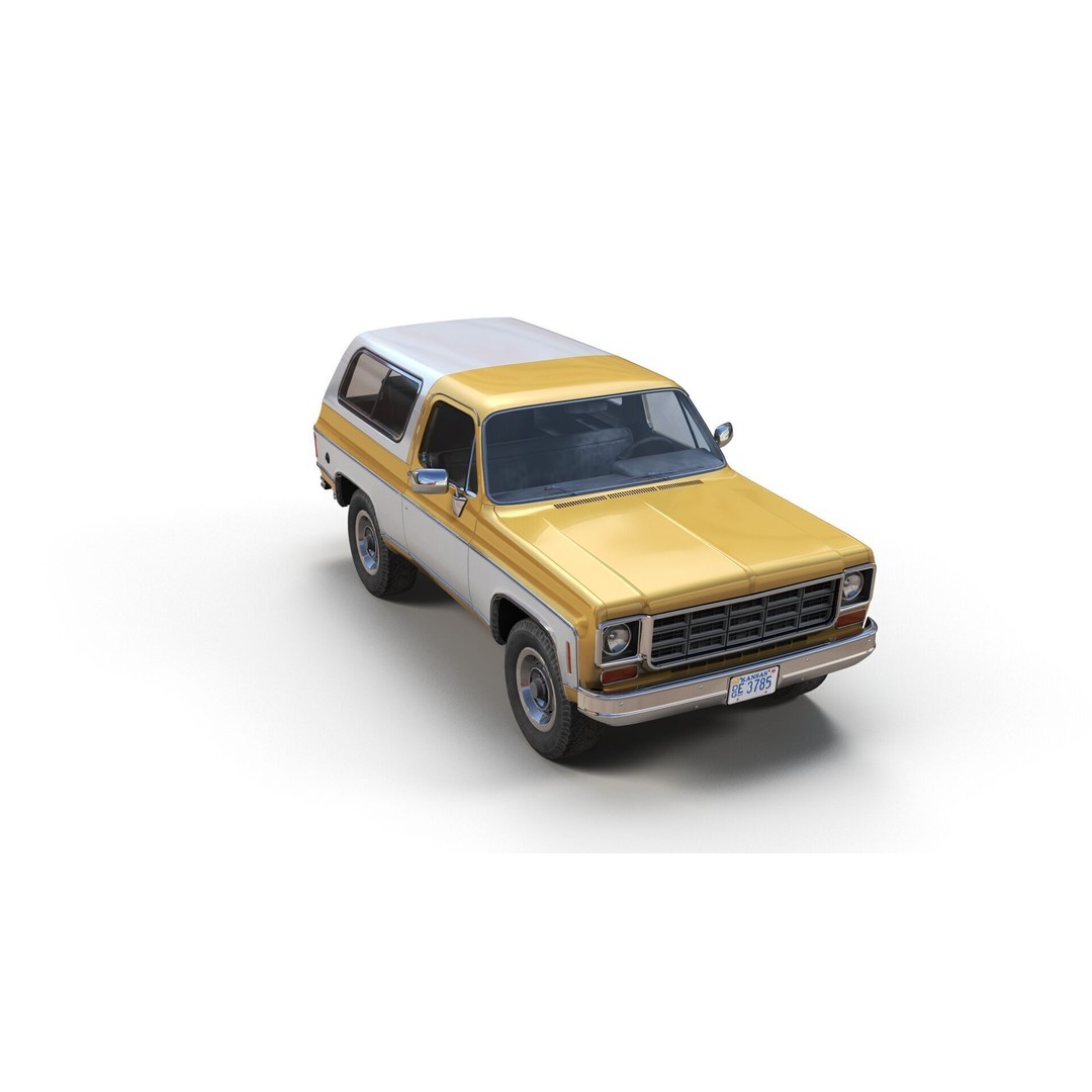 70s 4x4 Offroad Car 3D Model – Low Poly Game Ready, FBX - View 8