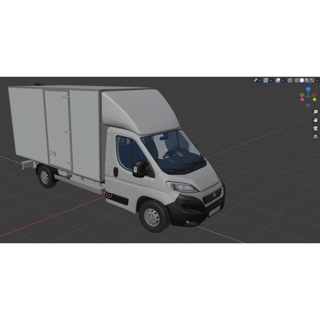 Fiat Ducato L4H1 Cargo 3D Model – High Poly Commercial Van, FBX