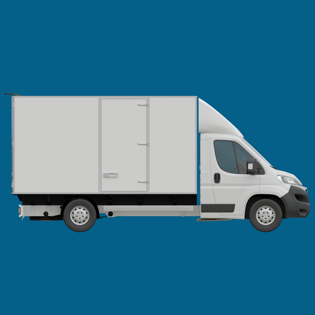 Fiat Ducato L4H1 Cargo 3D Model – High Poly Commercial Van, FBX - View 11