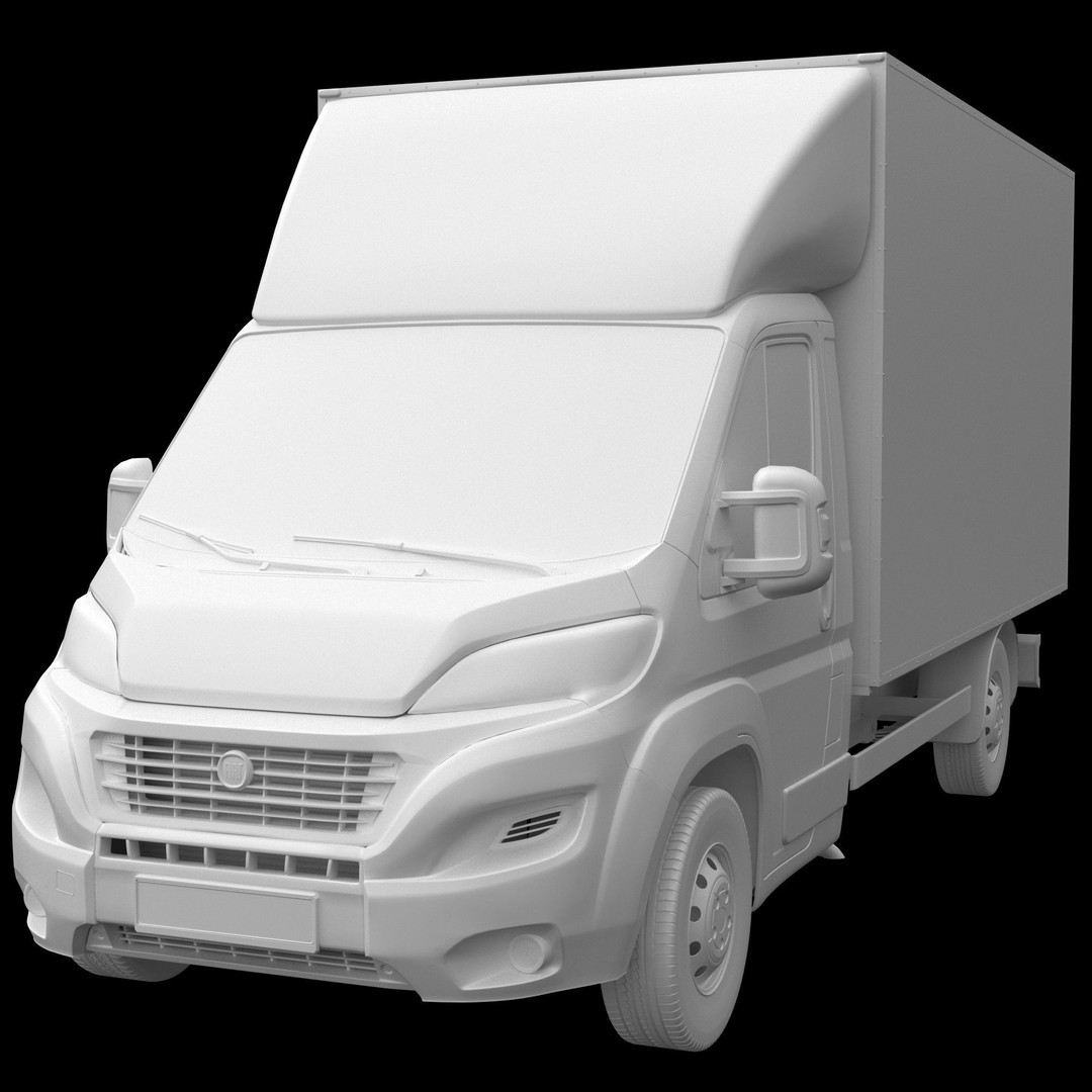 Fiat Ducato L4H1 Cargo 3D Model – High Poly Commercial Van, FBX - View 14