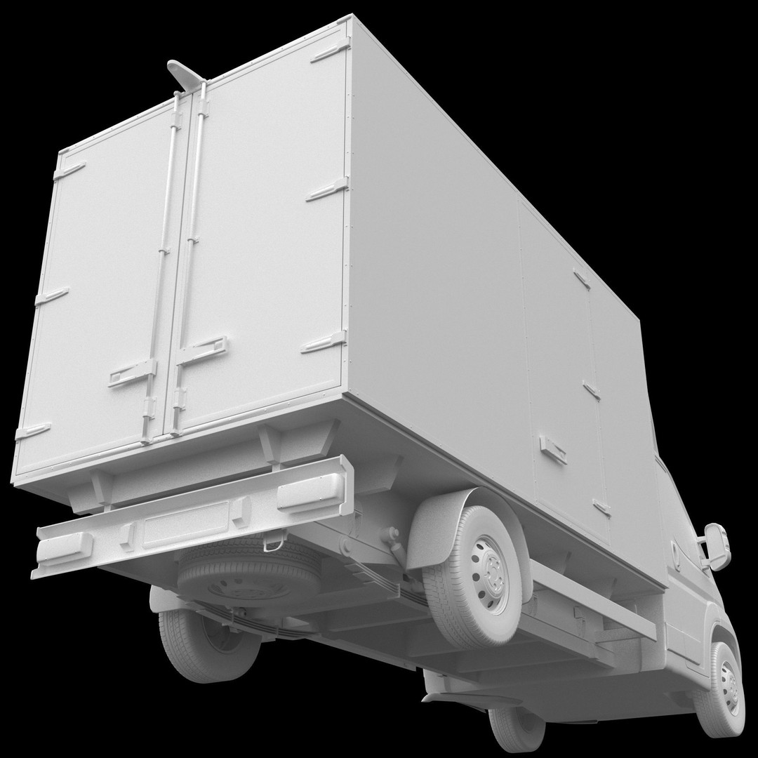 Fiat Ducato L4H1 Cargo 3D Model – High Poly Commercial Van, FBX - View 15