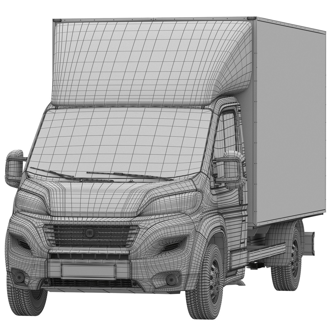 Fiat Ducato L4H1 Cargo 3D Model – High Poly Commercial Van, FBX - View 17