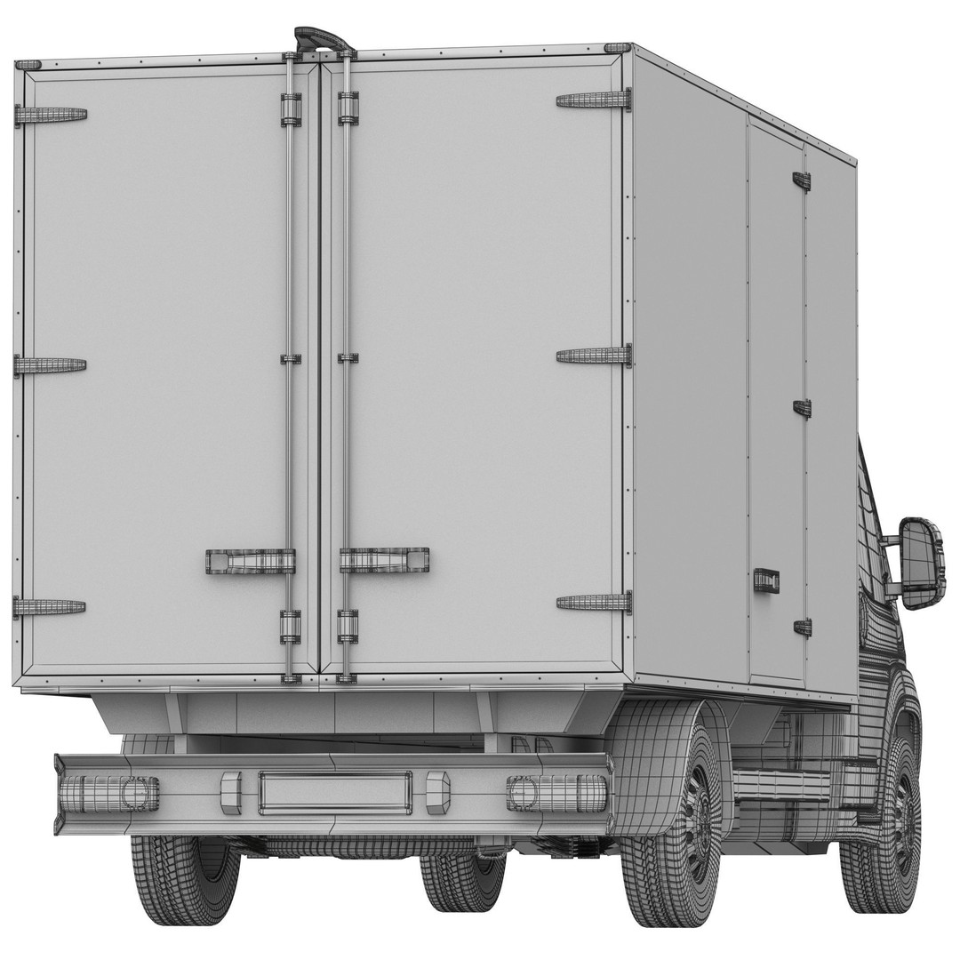 Fiat Ducato L4H1 Cargo 3D Model – High Poly Commercial Van, FBX - View 18