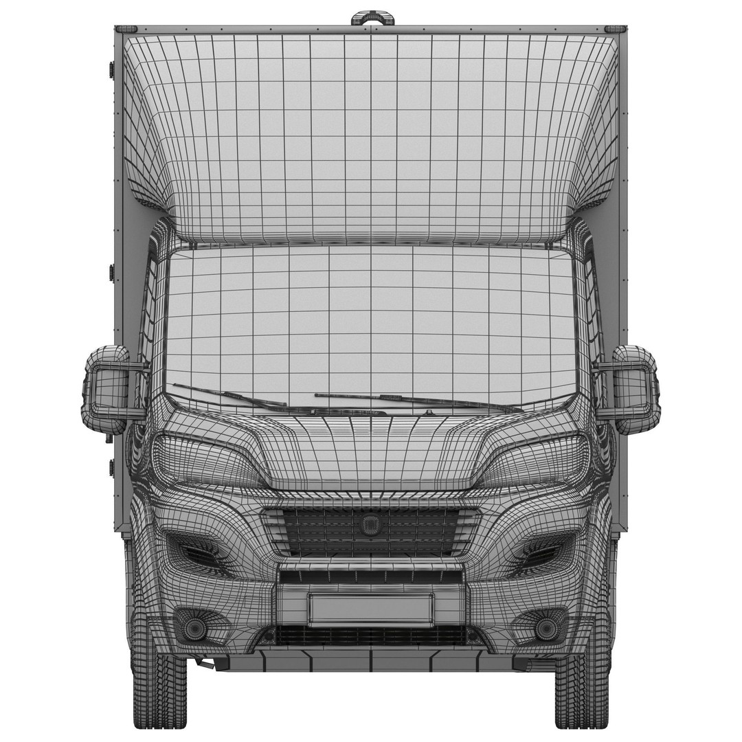 Fiat Ducato L4H1 Cargo 3D Model – High Poly Commercial Van, FBX - View 19