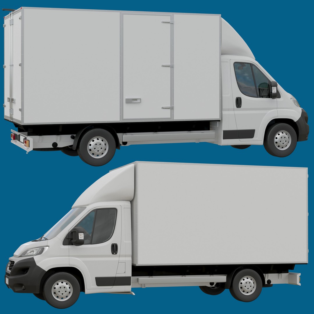 Fiat Ducato L4H1 Cargo 3D Model – High Poly Commercial Van, FBX - View 25