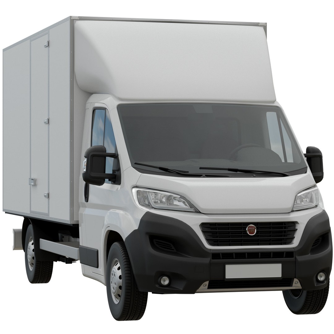 Fiat Ducato L4H1 Cargo 3D Model – High Poly Commercial Van, FBX - View 3