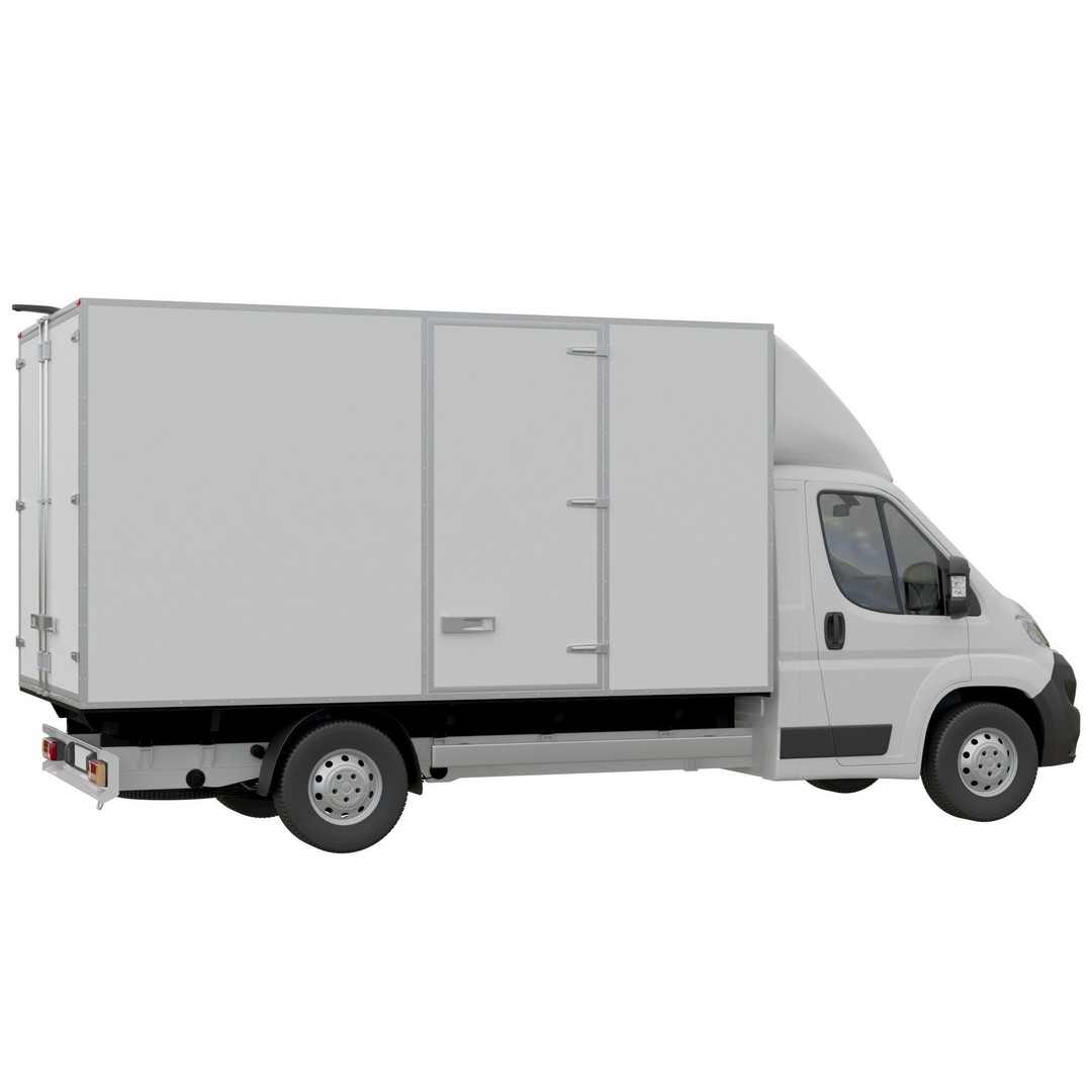 Fiat Ducato L4H1 Cargo 3D Model – High Poly Commercial Van, FBX - View 4
