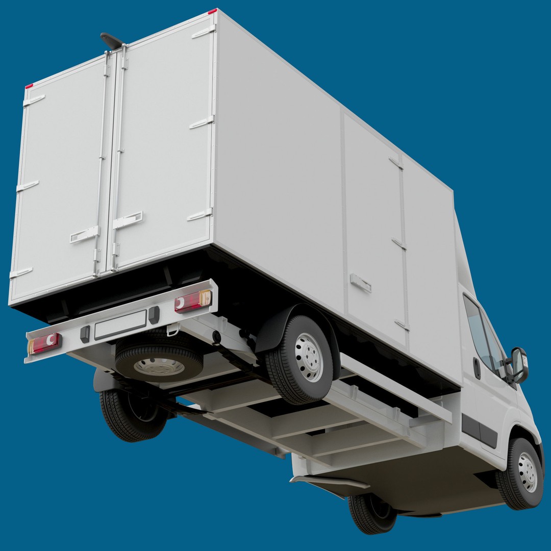 Fiat Ducato L4H1 Cargo 3D Model – High Poly Commercial Van, FBX - View 7