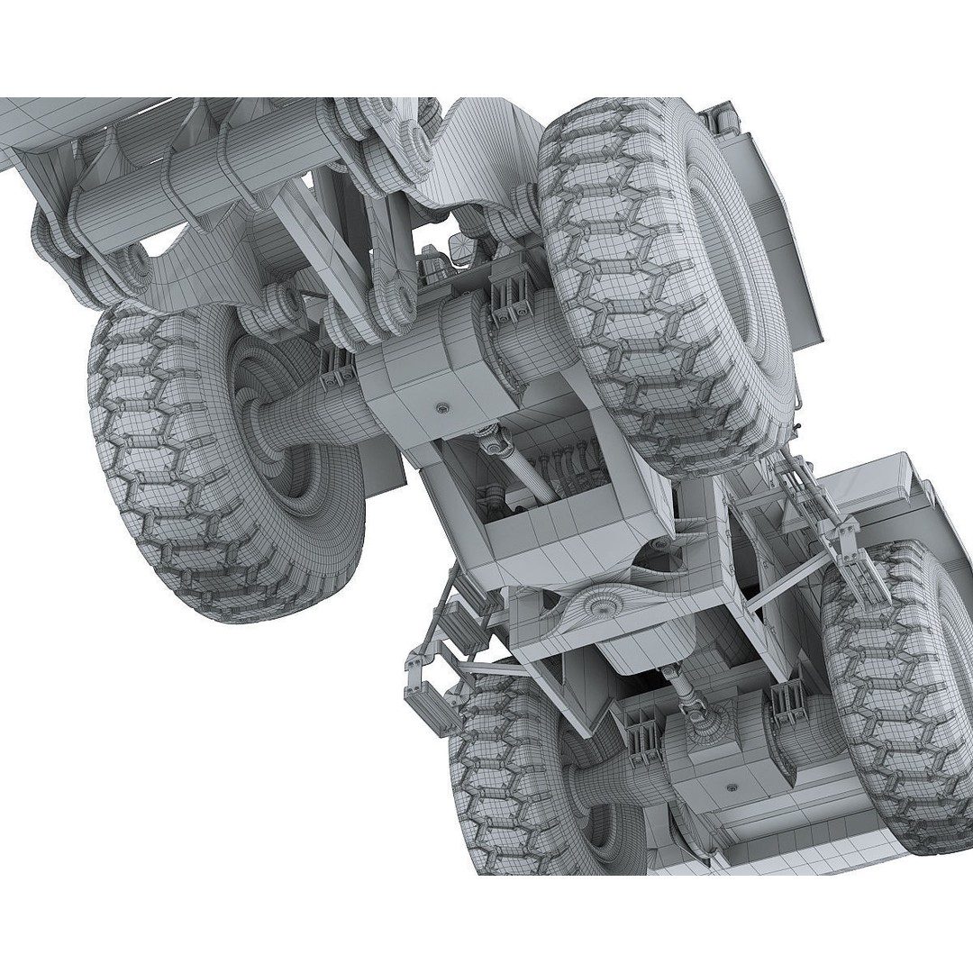Komatsu WA250 Wheel Loader 3D Model – High-Detail Industrial Asset, FBX, OBJ