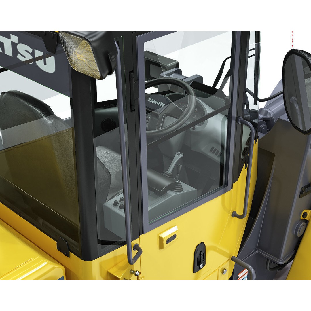 Komatsu WA250 Wheel Loader 3D Model – High-Detail Industrial Asset, FBX, OBJ - View 18