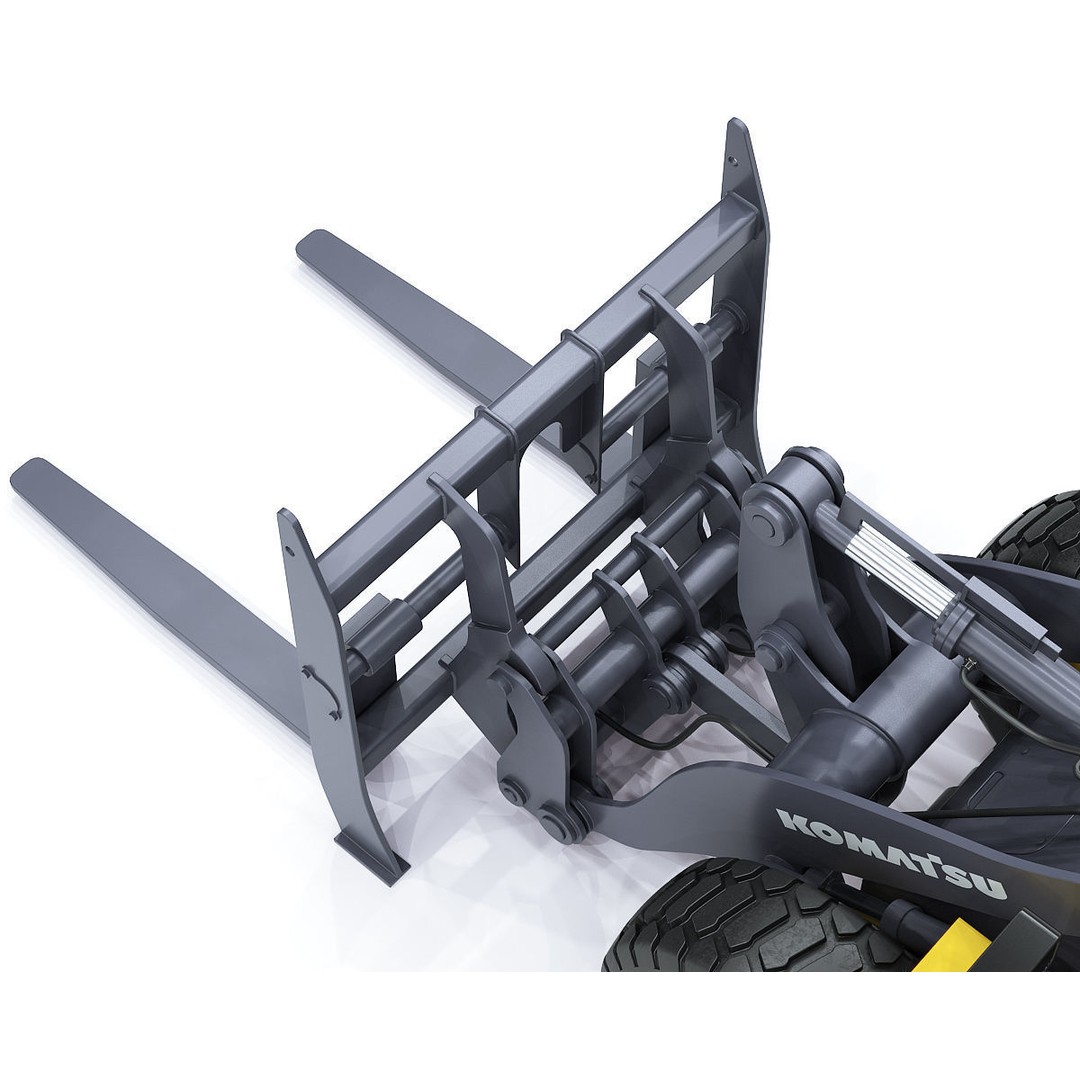 Komatsu WA250 Wheel Loader 3D Model – High-Detail Industrial Asset, FBX, OBJ - View 29