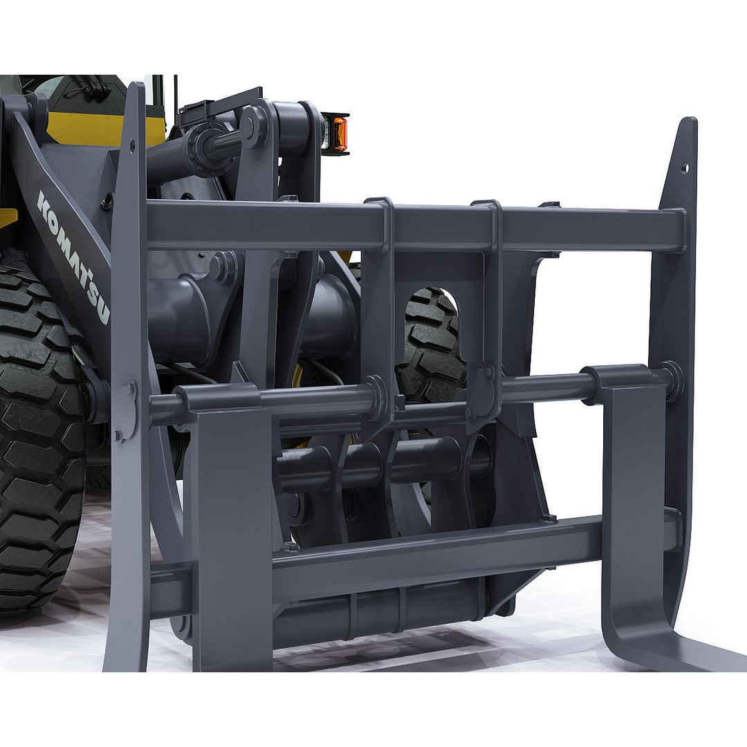 Komatsu WA250 Wheel Loader 3D Model – High-Detail Industrial Asset, FBX, OBJ - View 30