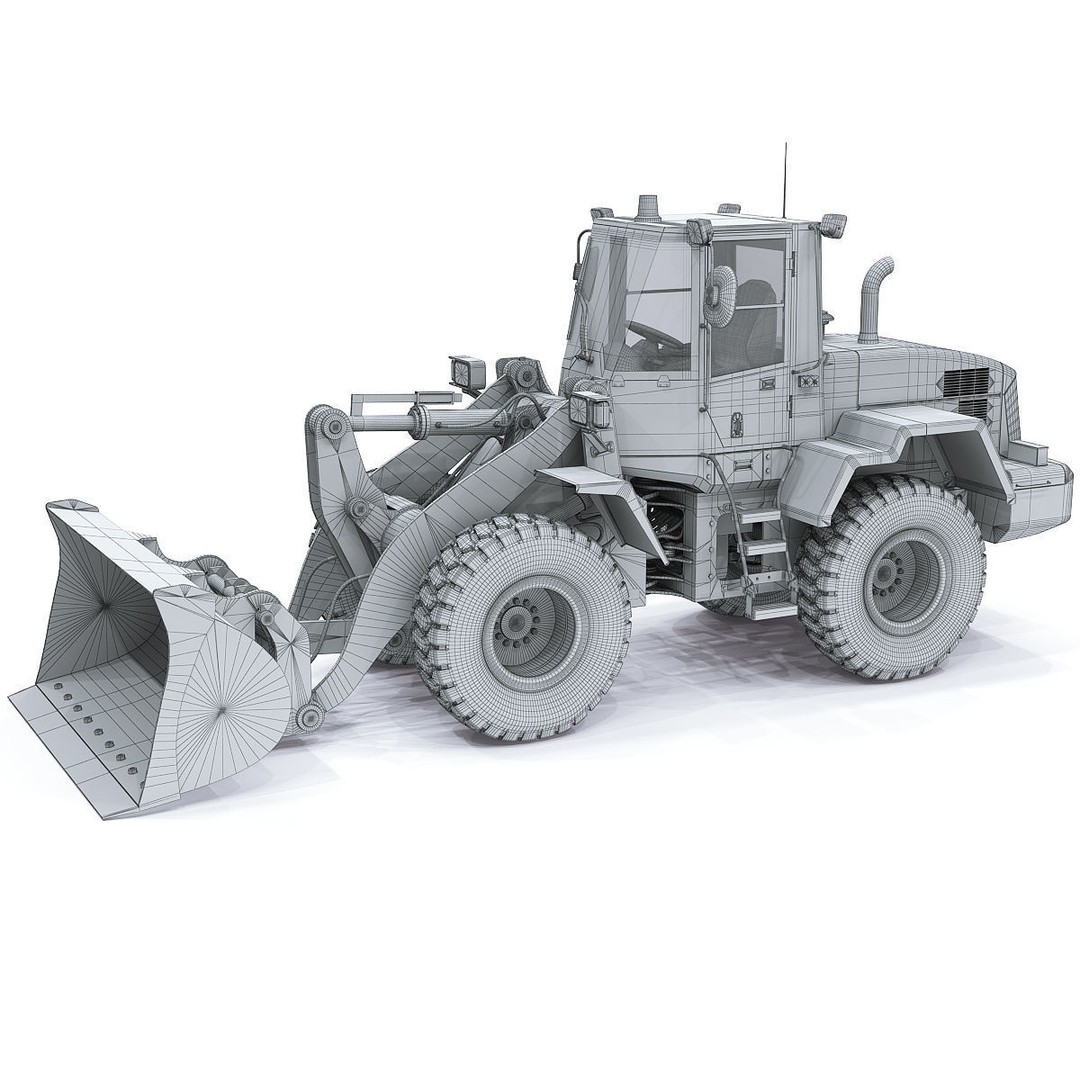 Komatsu WA250 Wheel Loader 3D Model – High-Detail Industrial Asset, FBX, OBJ - View 33