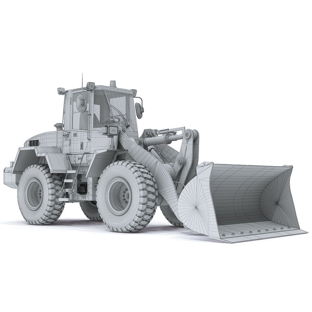 Komatsu WA250 Wheel Loader 3D Model – High-Detail Industrial Asset, FBX, OBJ - View 36