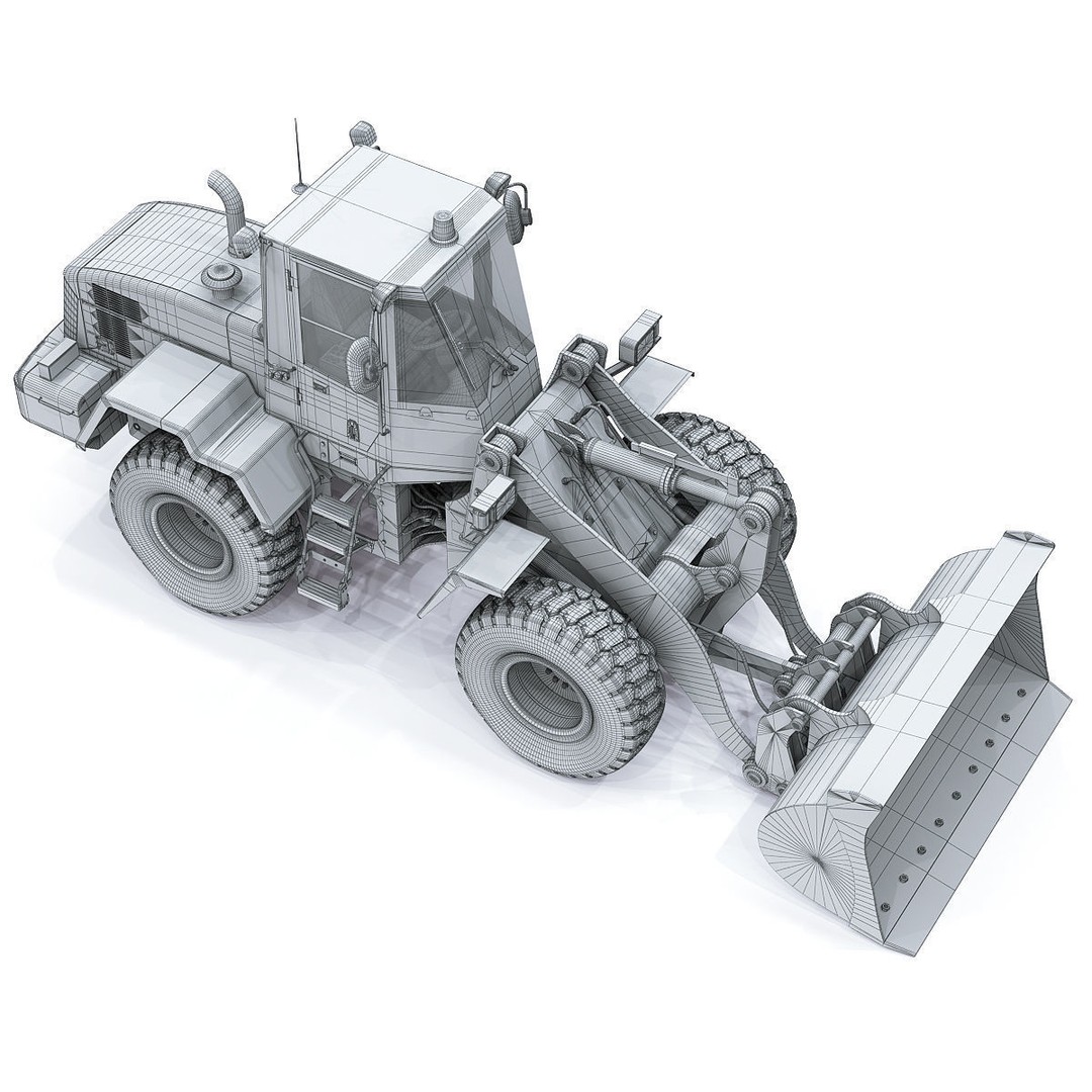 Komatsu WA250 Wheel Loader 3D Model – High-Detail Industrial Asset, FBX, OBJ - View 37