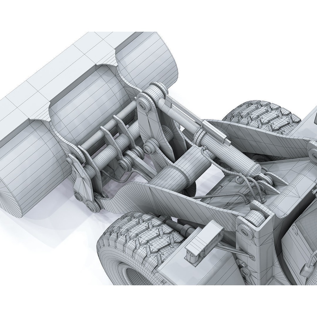 Komatsu WA250 Wheel Loader 3D Model – High-Detail Industrial Asset, FBX, OBJ - View 38