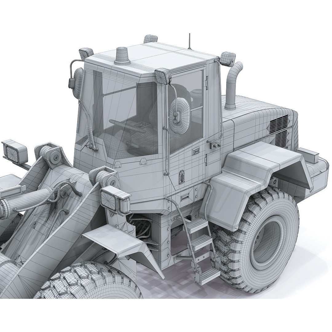 Komatsu WA250 Wheel Loader 3D Model – High-Detail Industrial Asset, FBX, OBJ - View 39