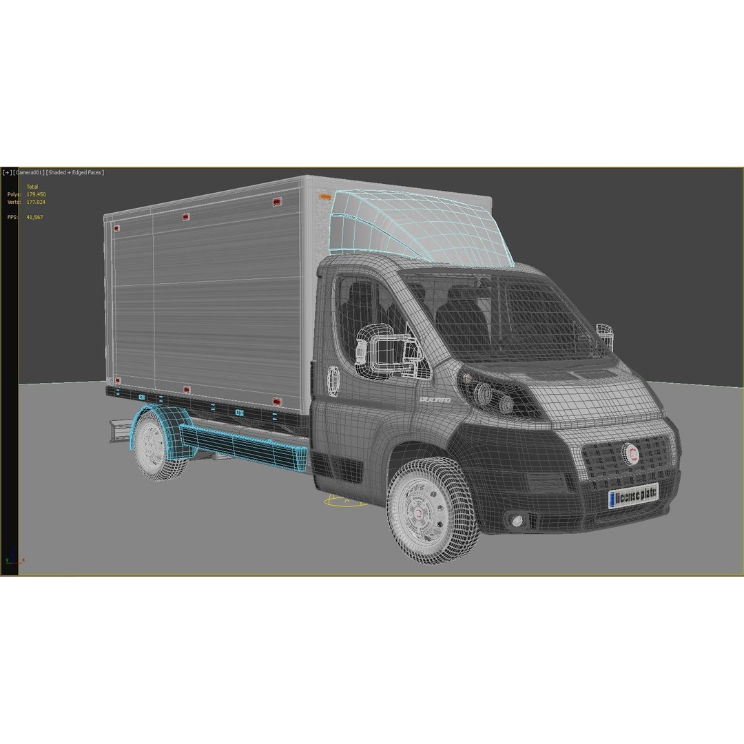 Ducato Double Cabin Case 3D Model – High-Detail Vehicle Asset, FBX, OBJ