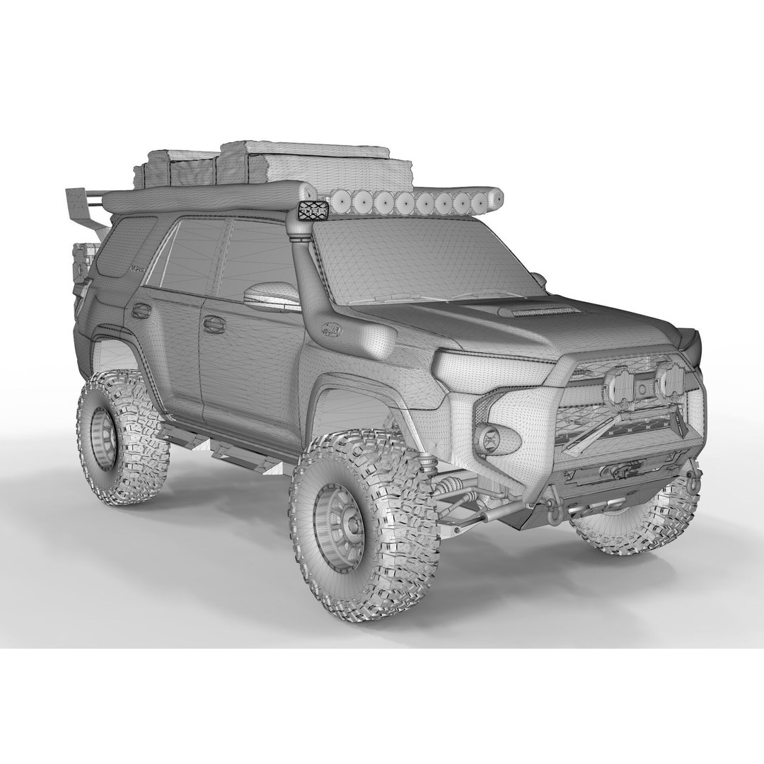 Toyota 4Runner 2022 3D Model – Full Accessories, FBX & Blender - View 11