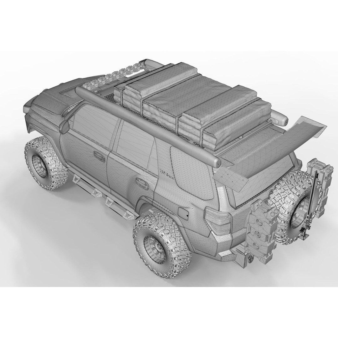 Toyota 4Runner 2022 3D Model – Full Accessories, FBX & Blender - View 12