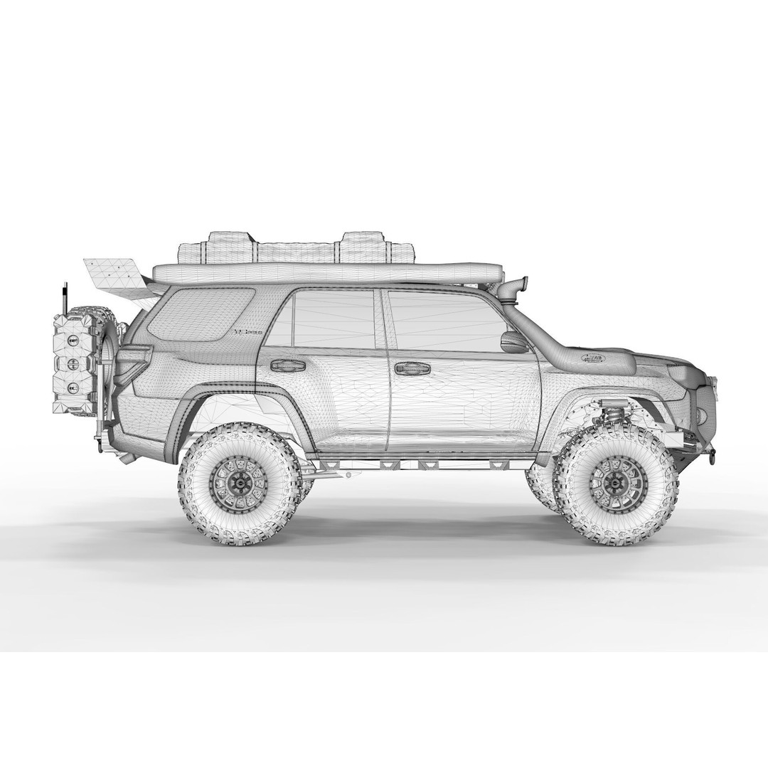 Toyota 4Runner 2022 3D Model – Full Accessories, FBX & Blender - View 16