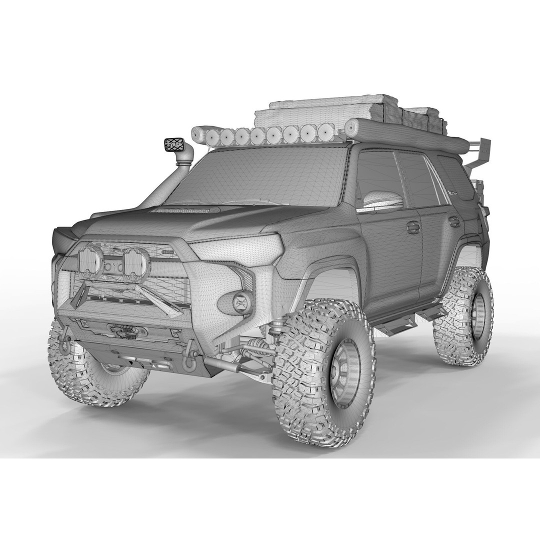 Toyota 4Runner 2022 3D Model – Full Accessories, FBX & Blender - View 17