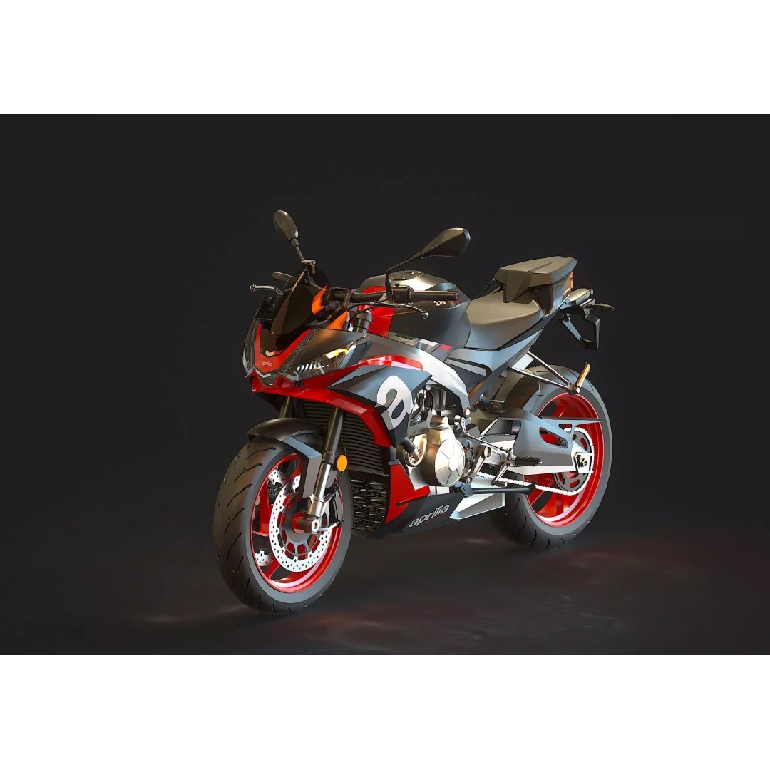 Aprilia Tuono 660 3D Model – Realistic Motorcycle Base Mesh, FBX - View 2