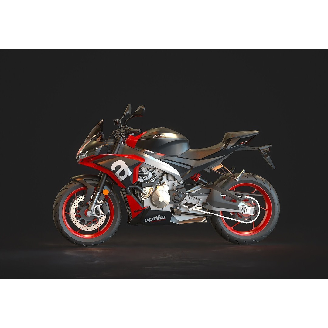 Aprilia Tuono 660 3D Model – Realistic Motorcycle Base Mesh, FBX - View 3