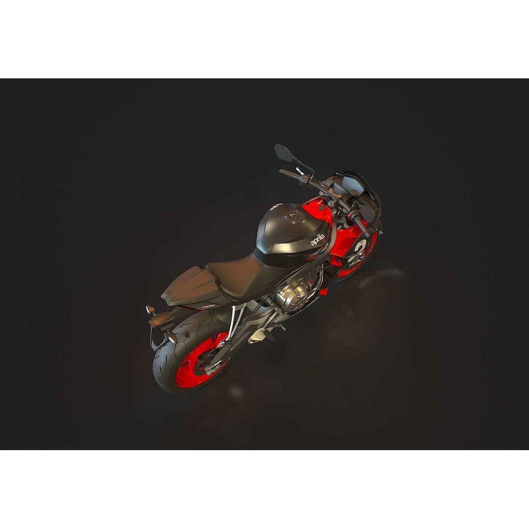 Aprilia Tuono 660 3D Model – Realistic Motorcycle Base Mesh, FBX - View 4