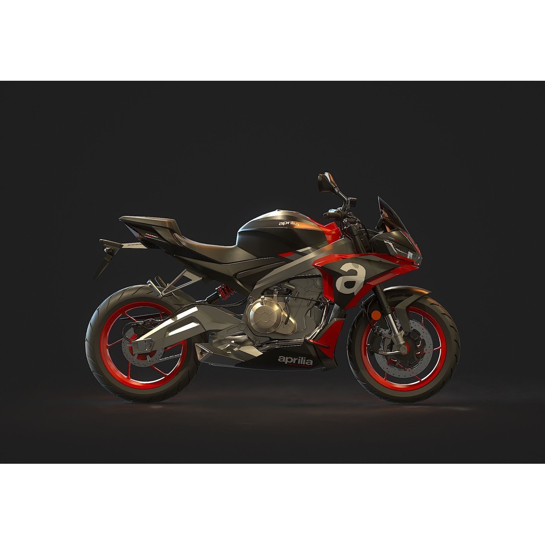 Aprilia Tuono 660 3D Model – Realistic Motorcycle Base Mesh, FBX - View 5