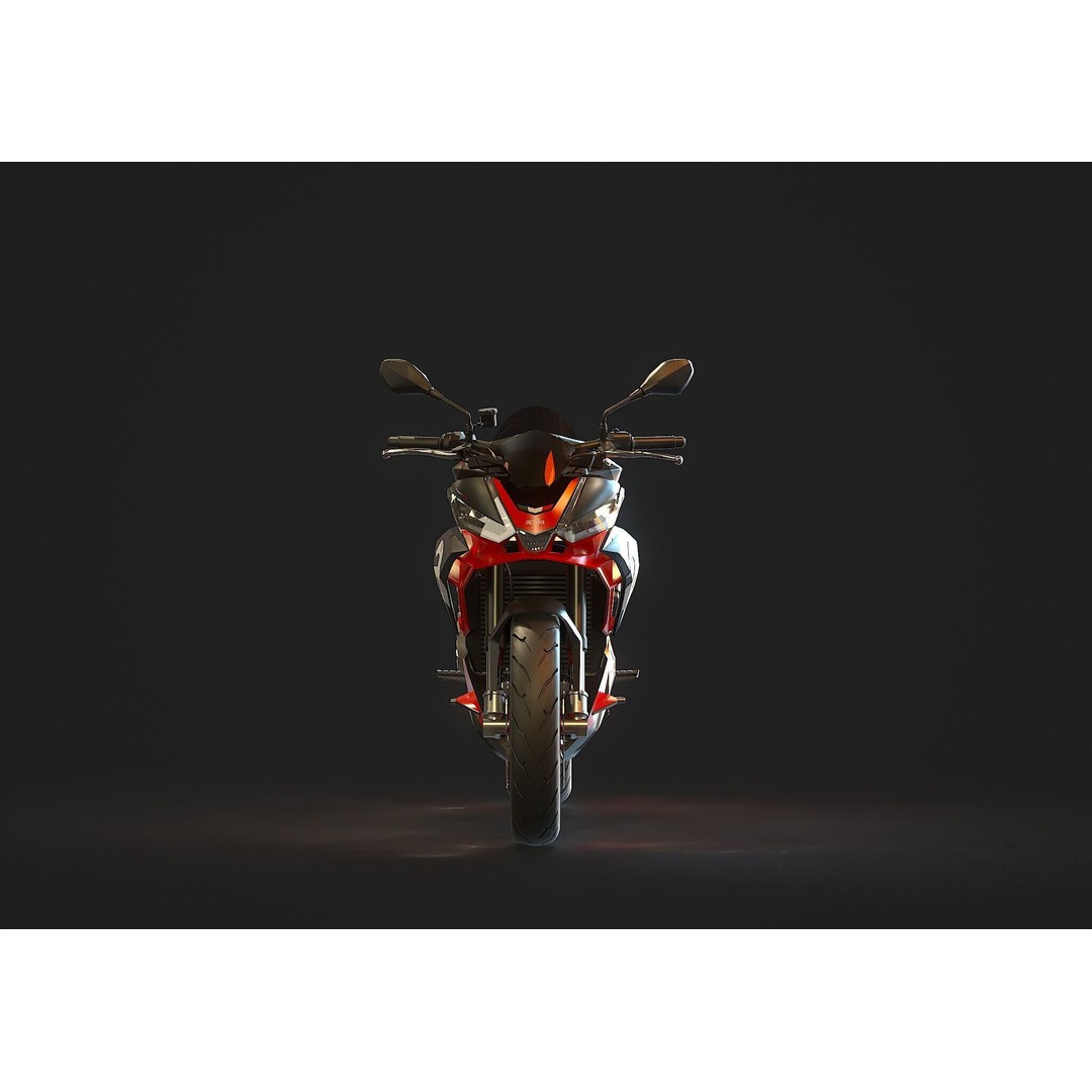 Aprilia Tuono 660 3D Model – Realistic Motorcycle Base Mesh, FBX - View 6