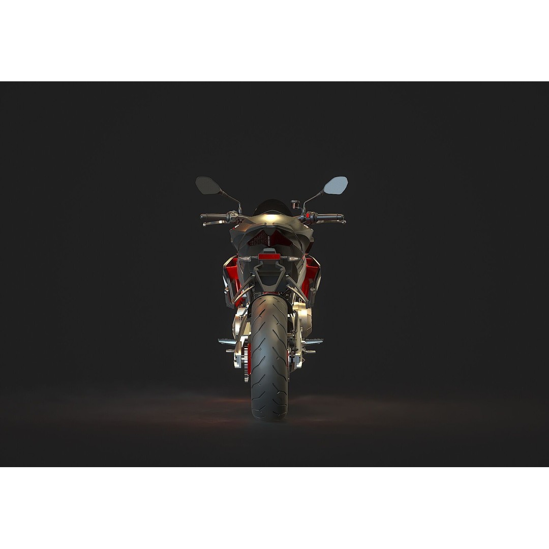 Aprilia Tuono 660 3D Model – Realistic Motorcycle Base Mesh, FBX - View 7