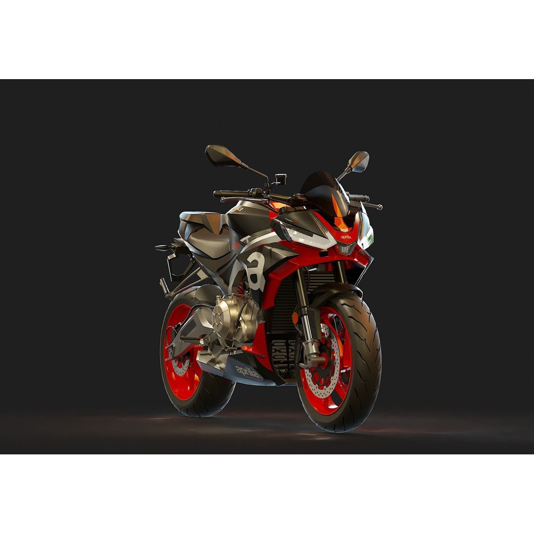 Aprilia Tuono 660 3D Model – Realistic Motorcycle Base Mesh, FBX - View 8