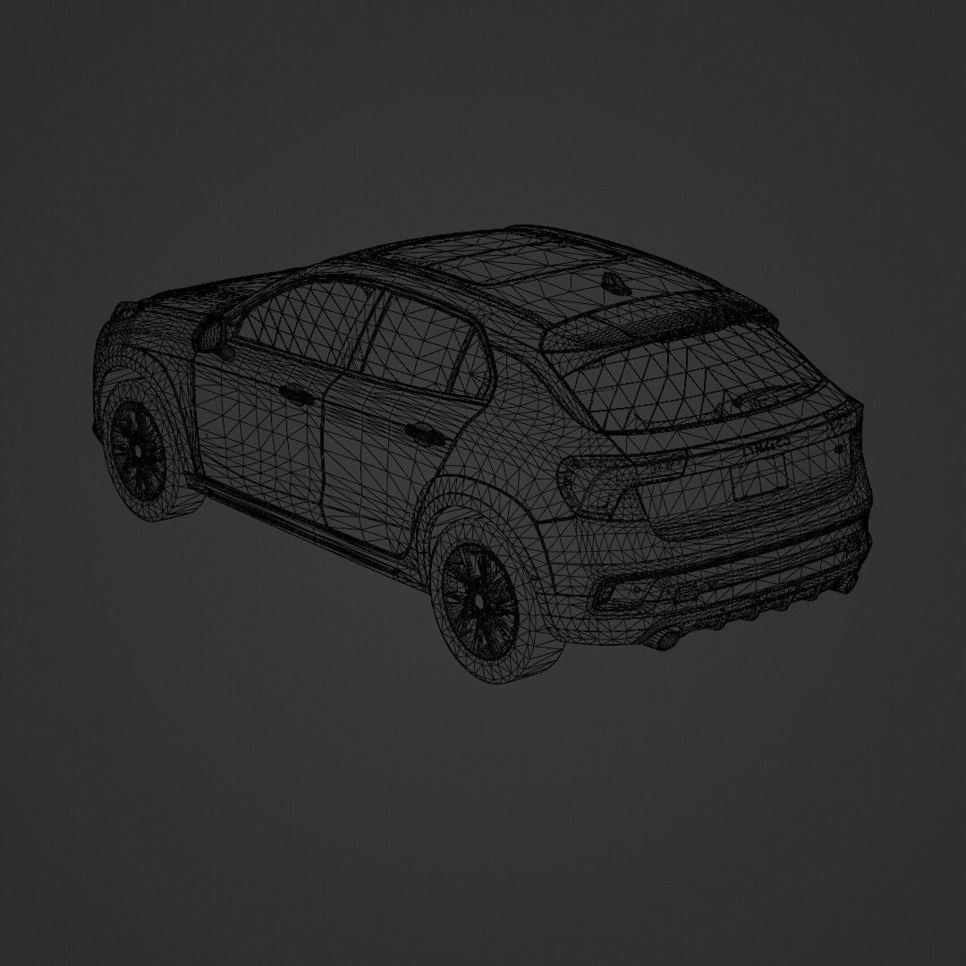 Lynk And Co 02 3D Model – Low Poly SUV with Game-Ready Features, FBX