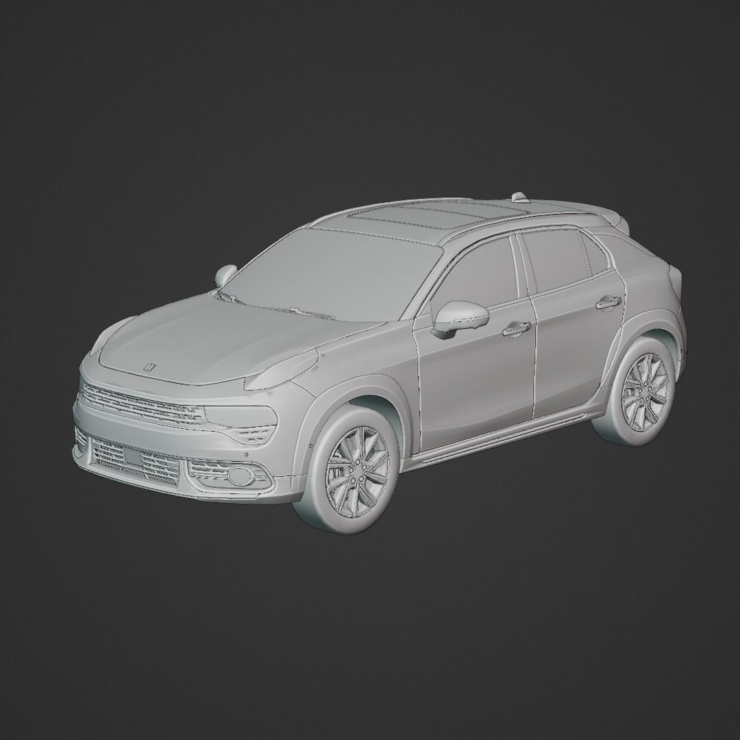 Lynk And Co 02 3D Model – Low Poly SUV with Game-Ready Features, FBX - View 7