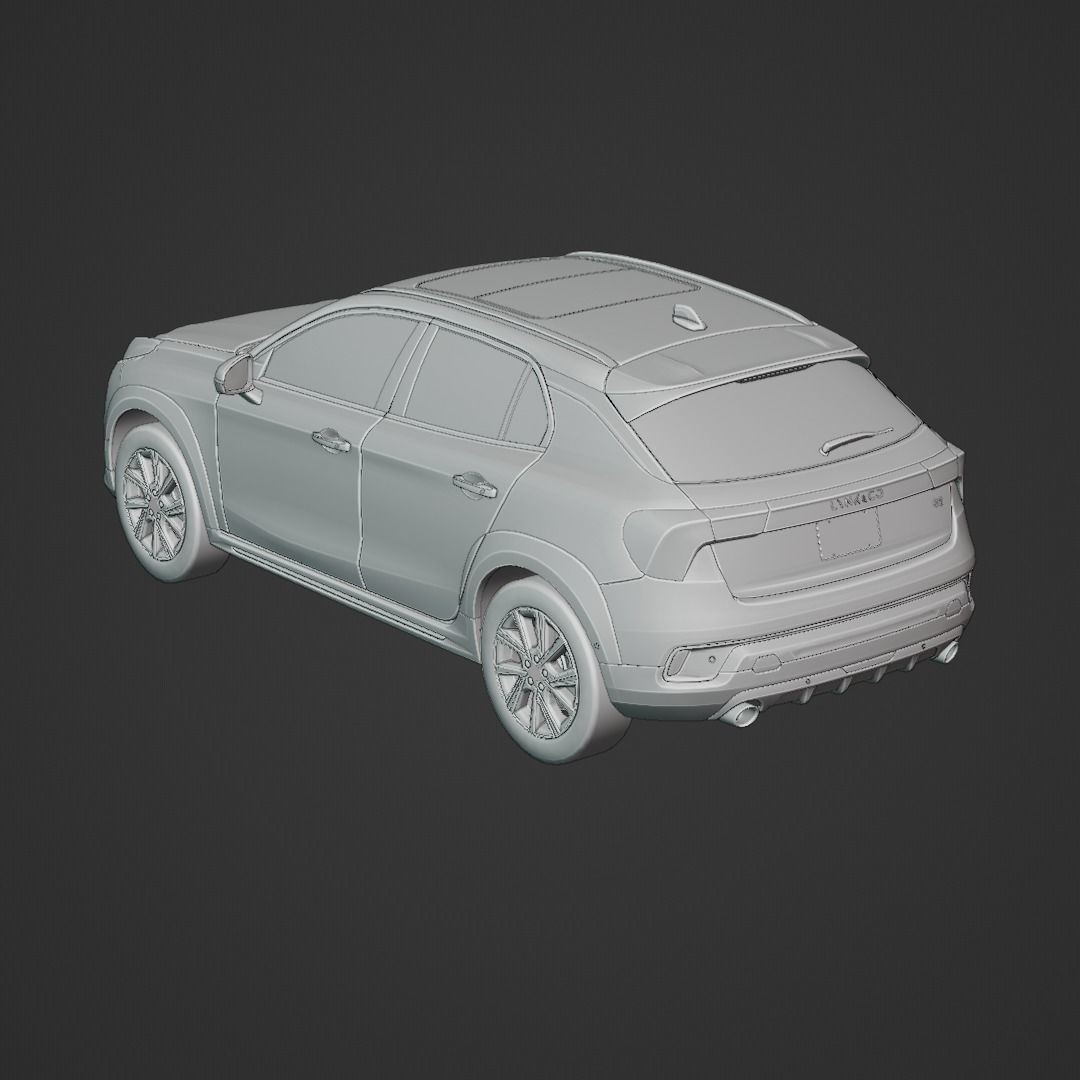 Lynk And Co 02 3D Model – Low Poly SUV with Game-Ready Features, FBX - View 8
