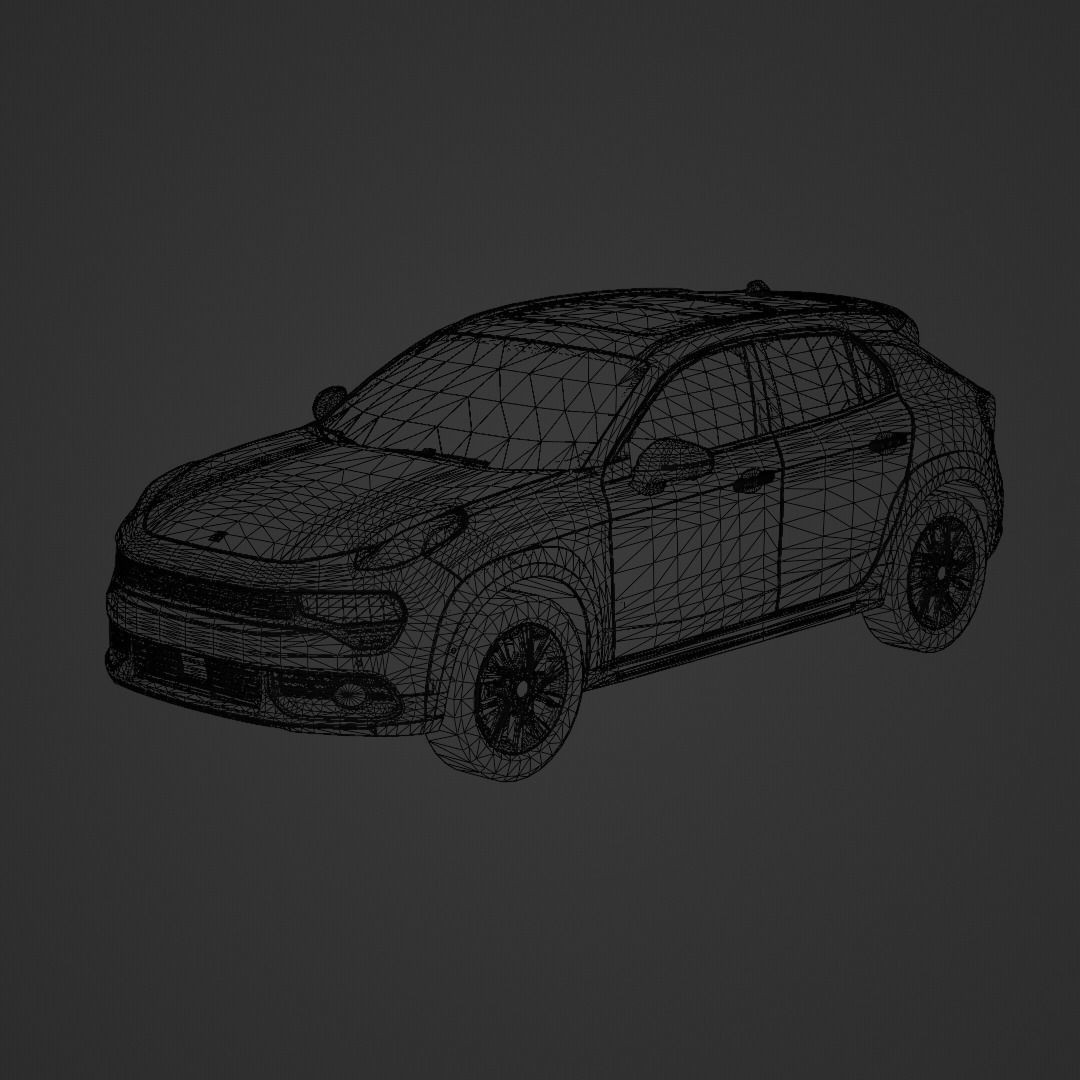 Lynk And Co 02 3D Model – Low Poly SUV with Game-Ready Features, FBX - View 9