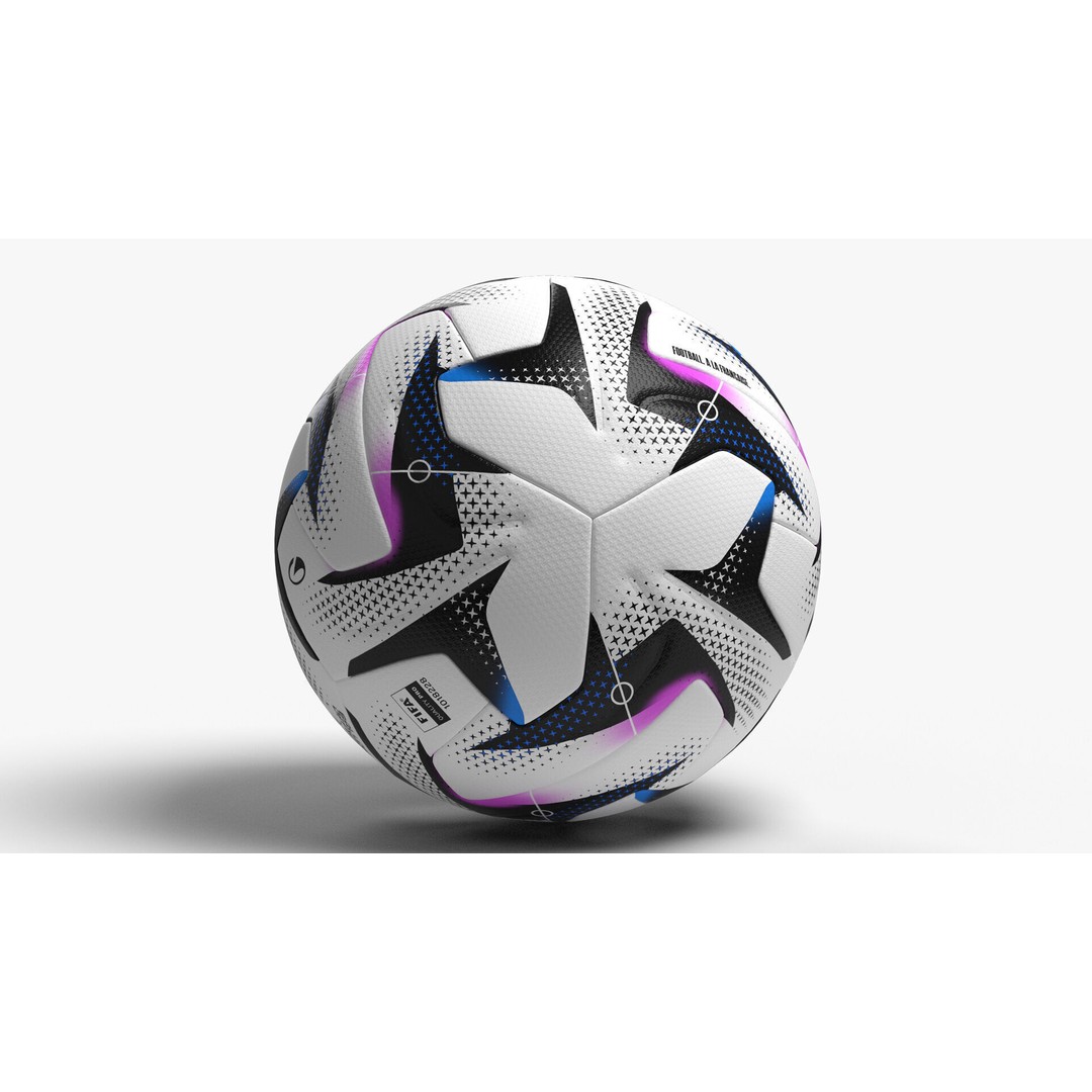 Decathlon Ligue 1 25-26 Soccer Ball 3D Model – PBR High-Quality Game Asset - View 6