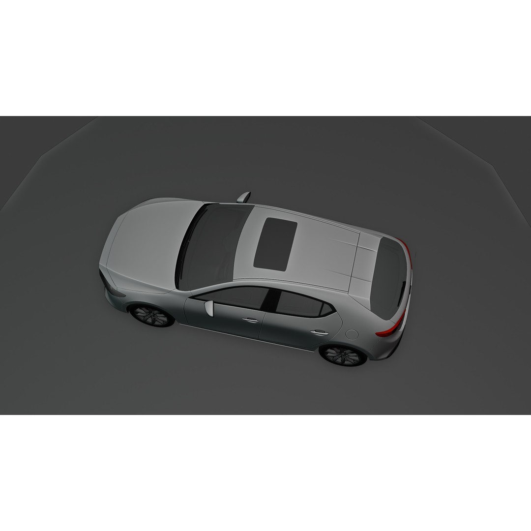 Mazda 3 Hatchback 2022 3D Model – Rigged Game-Ready Asset, Blender, FBX, OBJ - View 11
