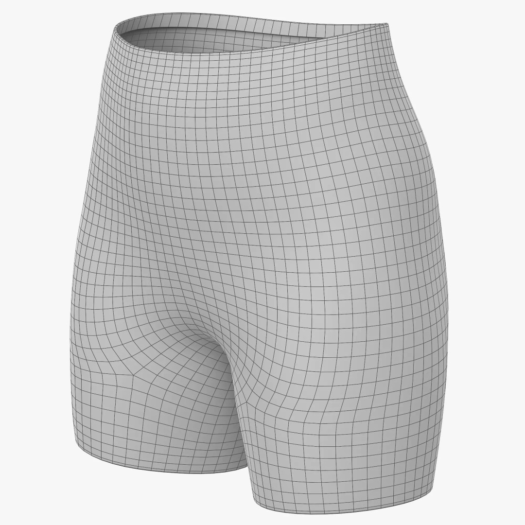 Sport Shorts 3D Model – Low Poly Clothing Asset, FBX, OBJ, Blender - View 10