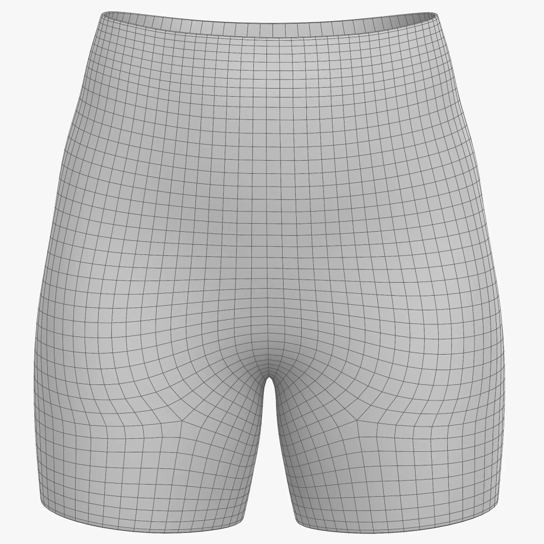 Sport Shorts 3D Model – Low Poly Clothing Asset, FBX, OBJ, Blender - View 12