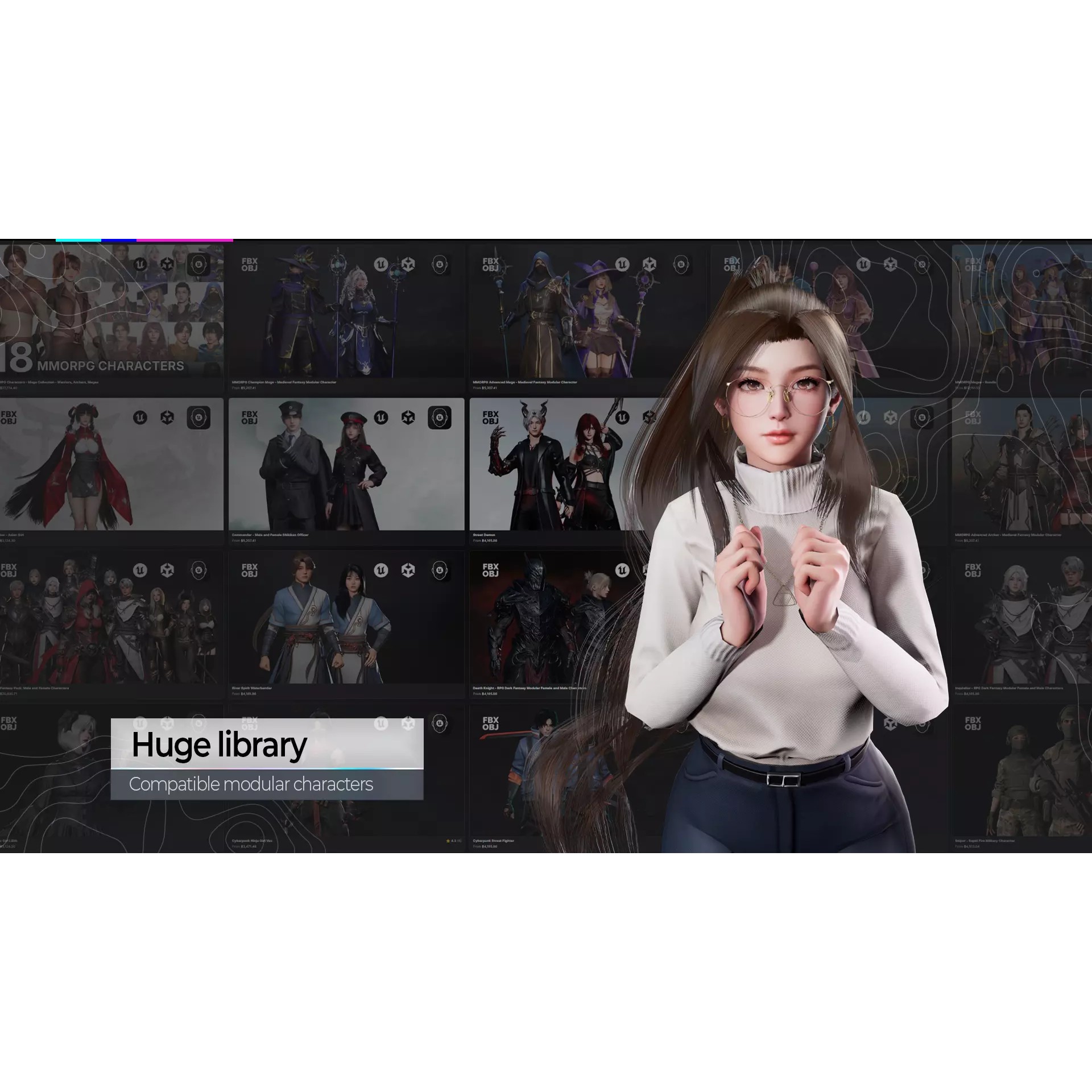 Business Lady - Low-Poly Game-Ready 3D Model