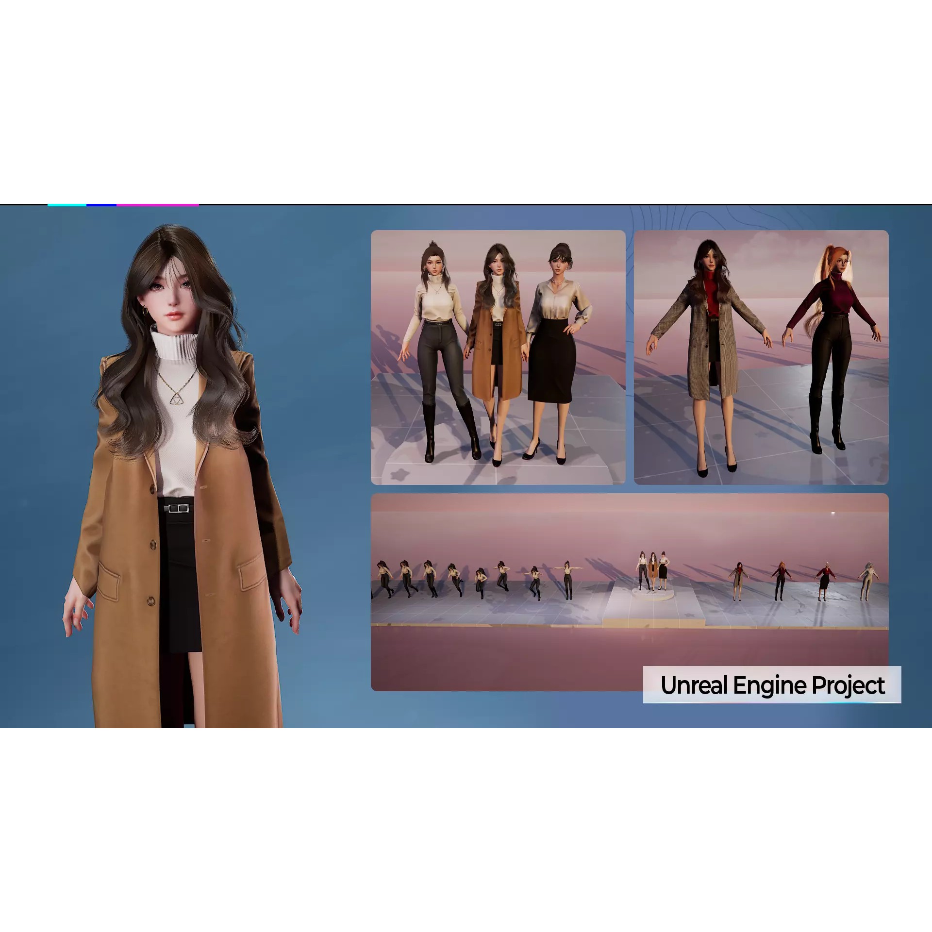 Business Lady - Low-Poly Game-Ready 3D Model - View 19