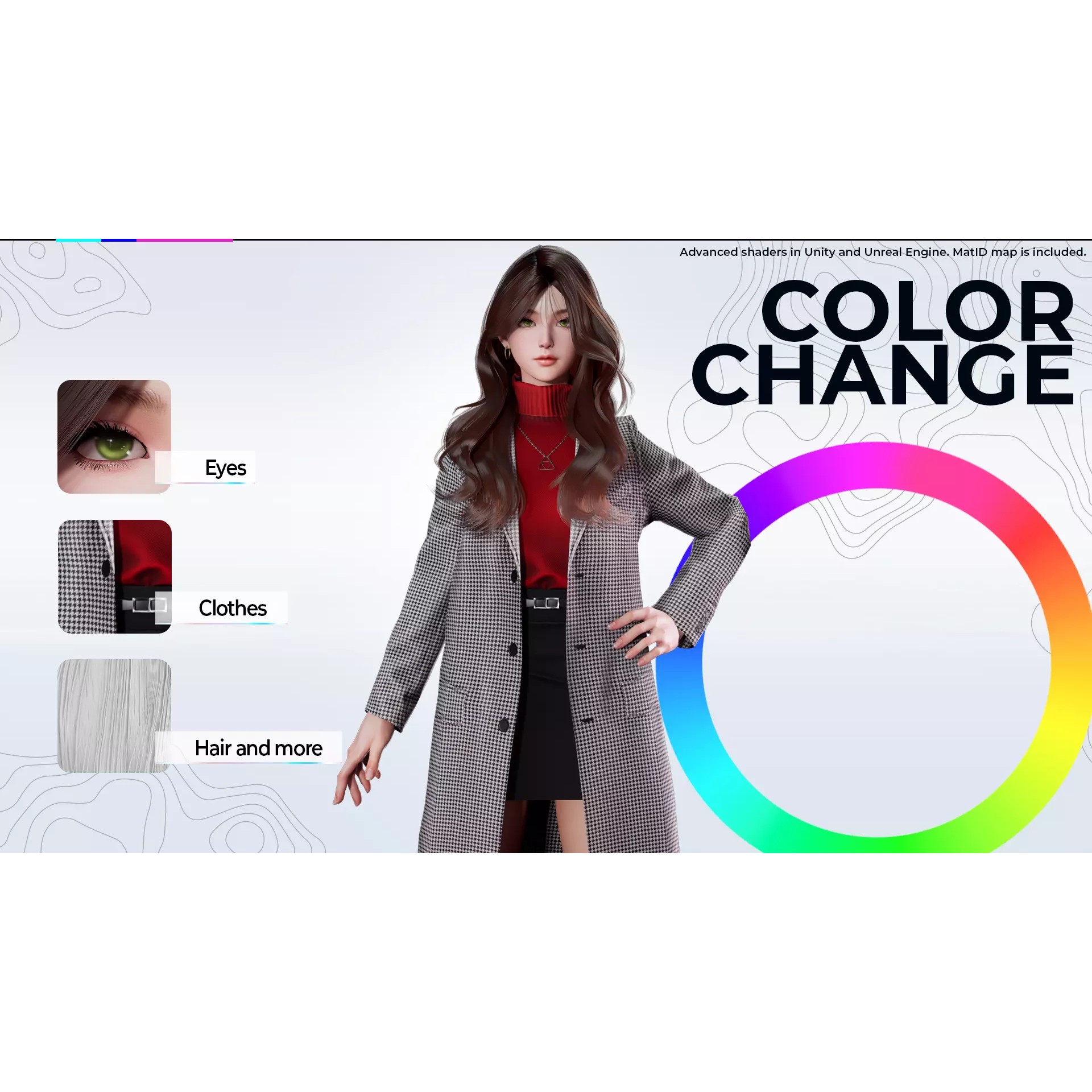 Business Lady - Low-Poly Game-Ready 3D Model - View 7