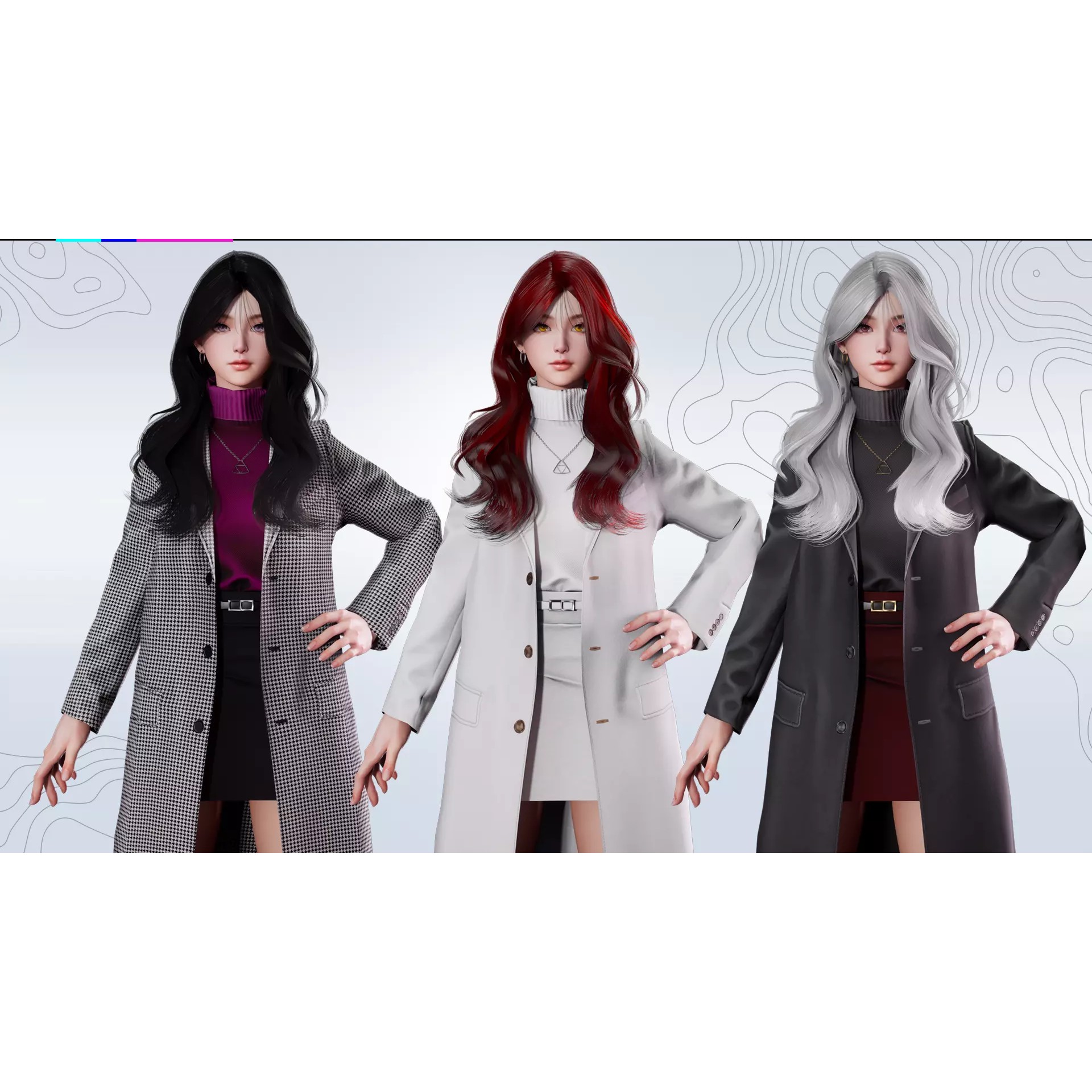 Business Lady - Low-Poly Game-Ready 3D Model - View 8