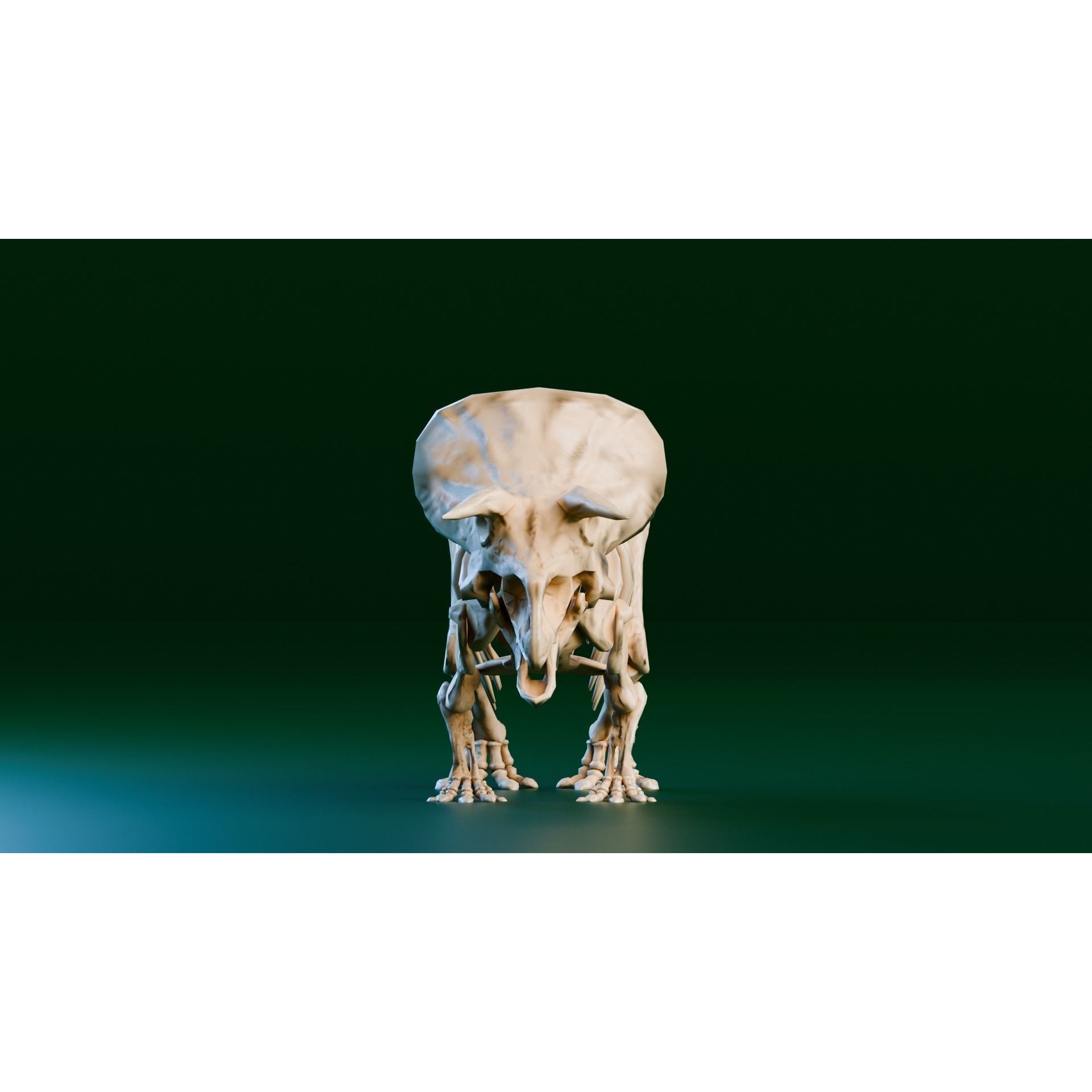 Triceratops - Low-Poly Game-Ready 3D Model - View 7