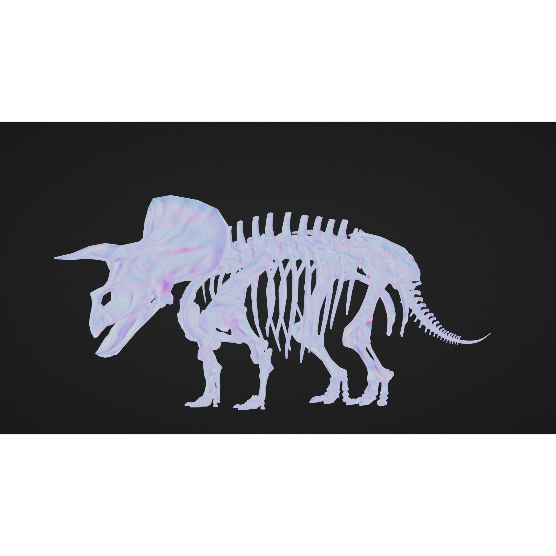 Triceratops - Low-Poly Game-Ready 3D Model - View 9