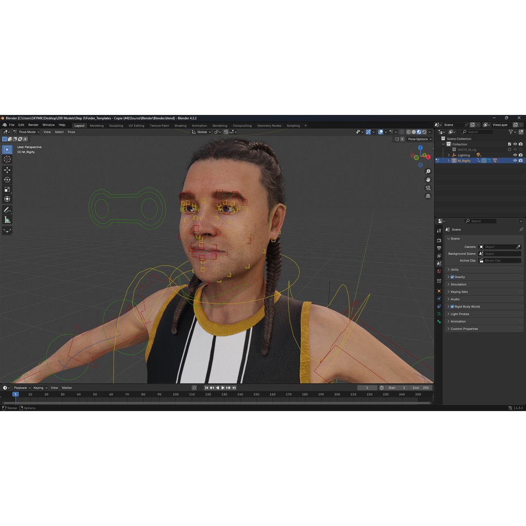 Realistic Basketball Player 3D Model – Rigged Low-Poly Character, FBX - View 14