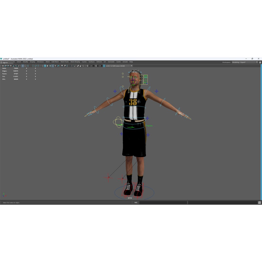 Realistic Basketball Player 3D Model – Rigged Low-Poly Character, FBX - View 18
