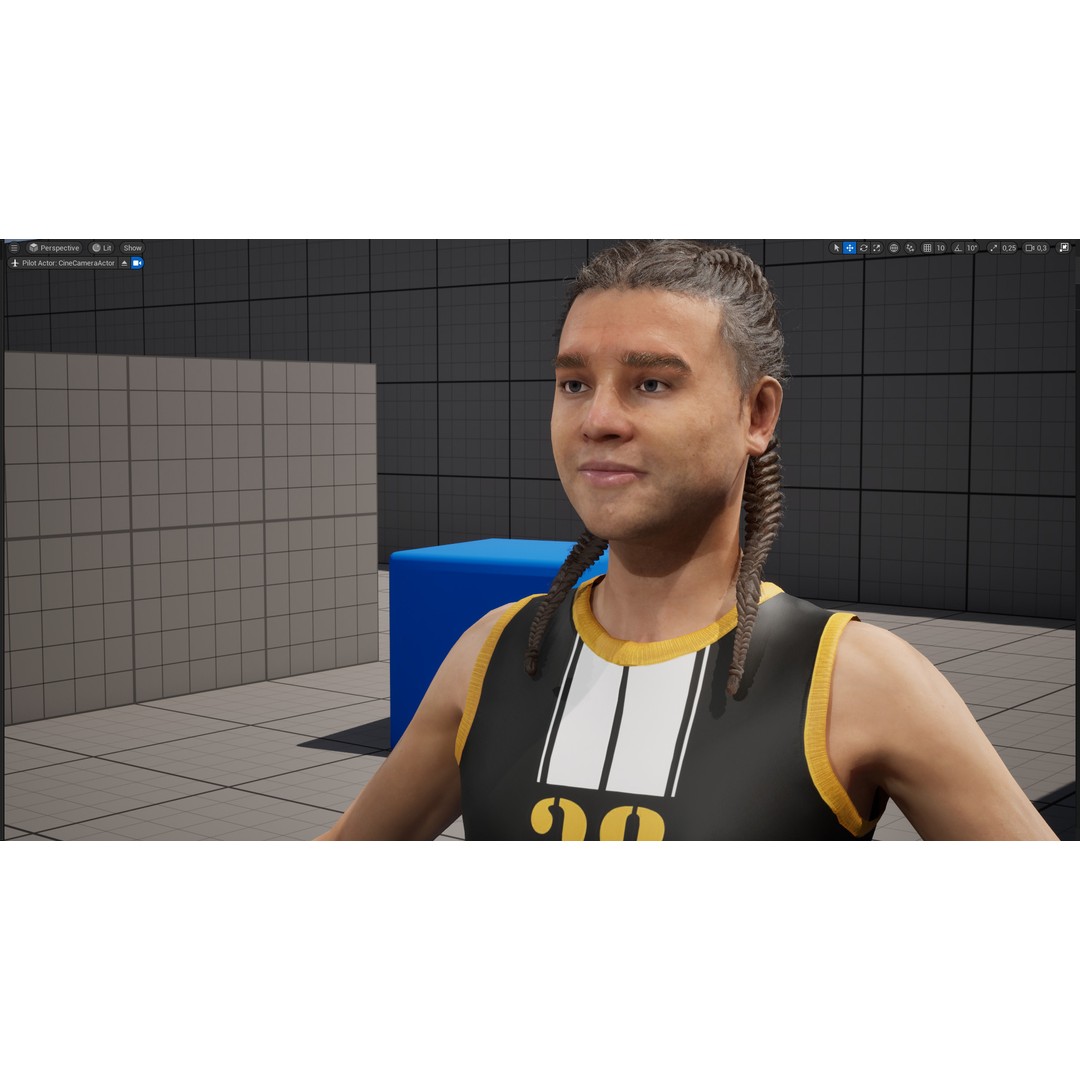 Realistic Basketball Player 3D Model – Rigged Low-Poly Character, FBX - View 22